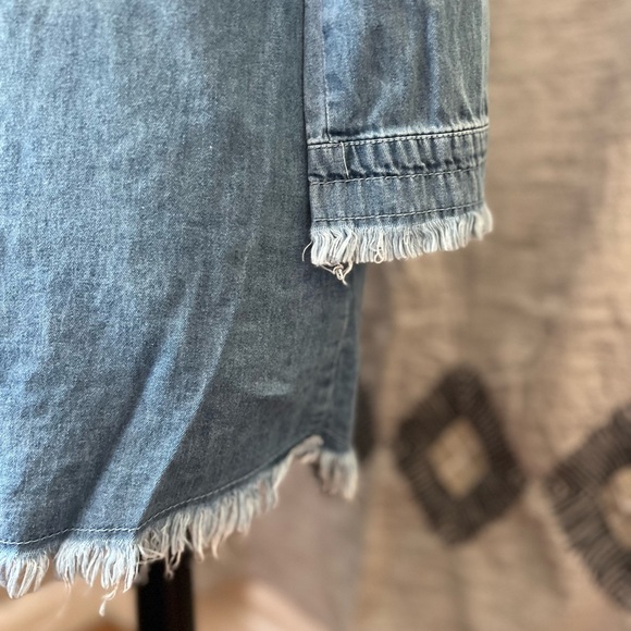 Chambray Button Down Dress - Picture 2 of 6